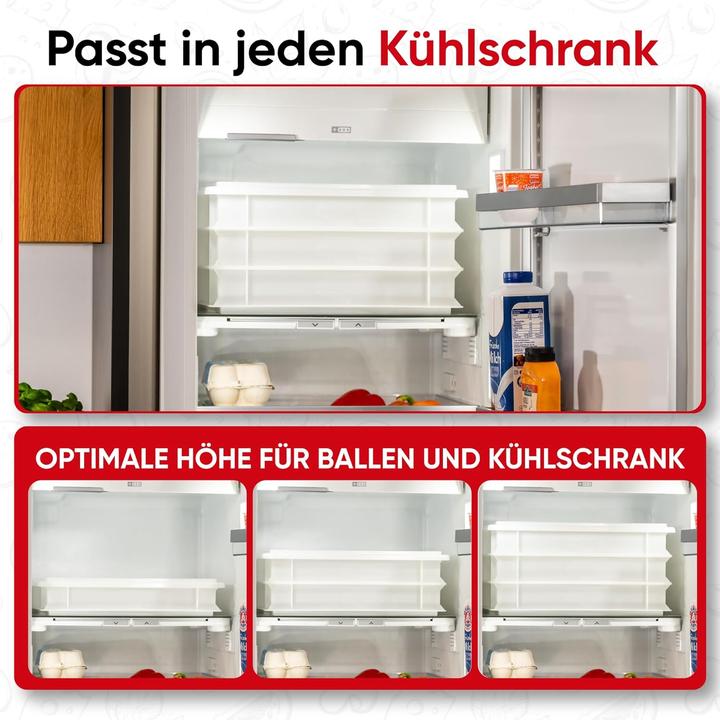 Produktbild Die Boxfabrik Pizzaballenbox für Pizzateig (2 Boxen + 1 Deckel)