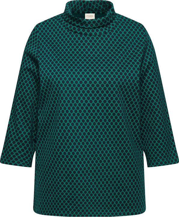 Produktbild Ulla Popken Sweatshirt, Jacquard, Stehkragen, 3/4-Arm (54)