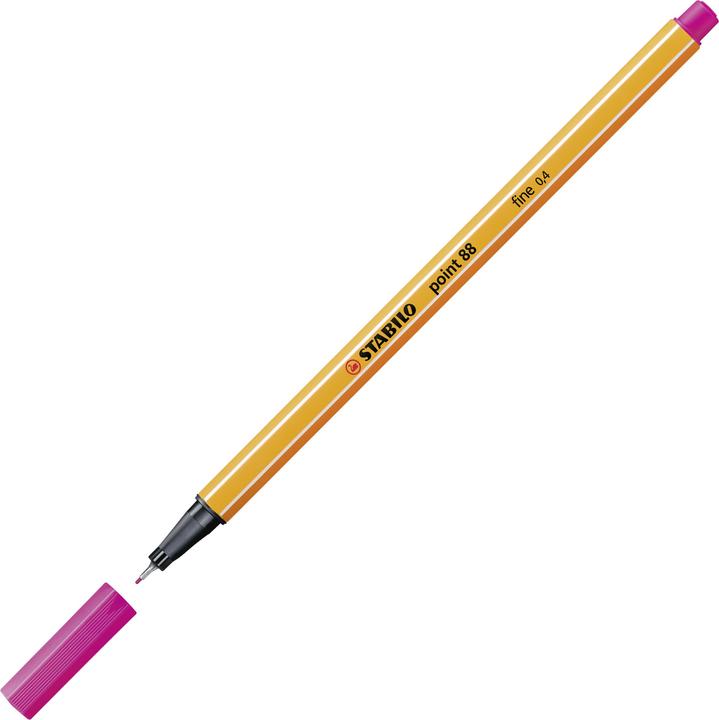 Image du produit STABILO Feutres fins - point 88 - Pack de 10 - rose (Rose fluo, 10 x)