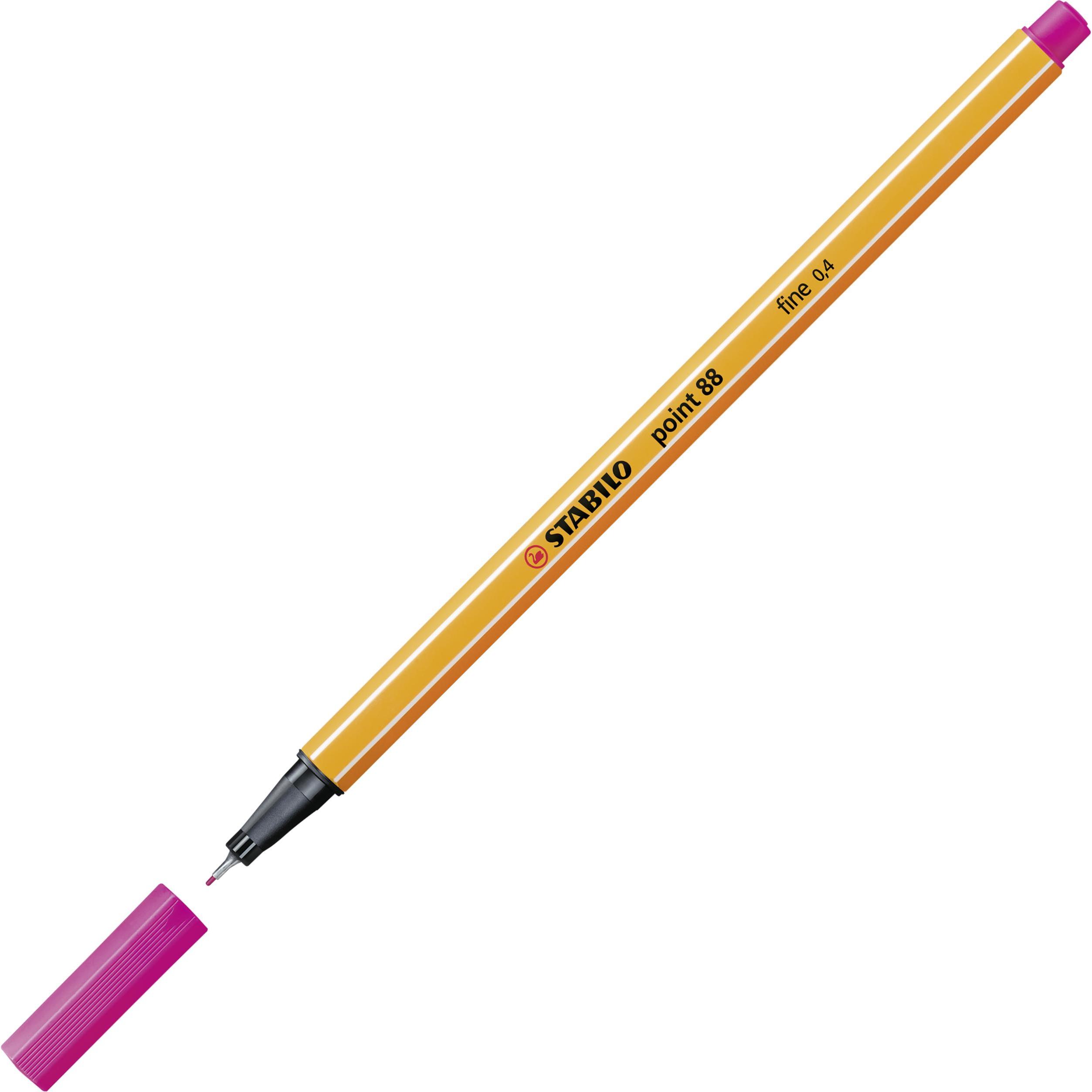 STABILO, Schreibstifte, Fineliner - point 88 - 10er Pack - pink (Orange, Rose, 1 x)
