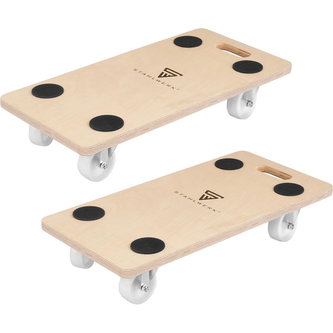 Stahlwerk, Transportwagen, Rollwagen 2er Set bis 250 kg 58 x 29 cm Rollbrett Transportroller (250 kg)