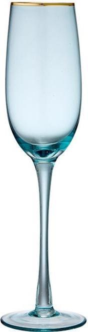 Image du produit Ladelle Flûtes à champagne Chloe Aqua fabriquées à la main (lot de 4) (4 Verres, Flûtes à champagne)