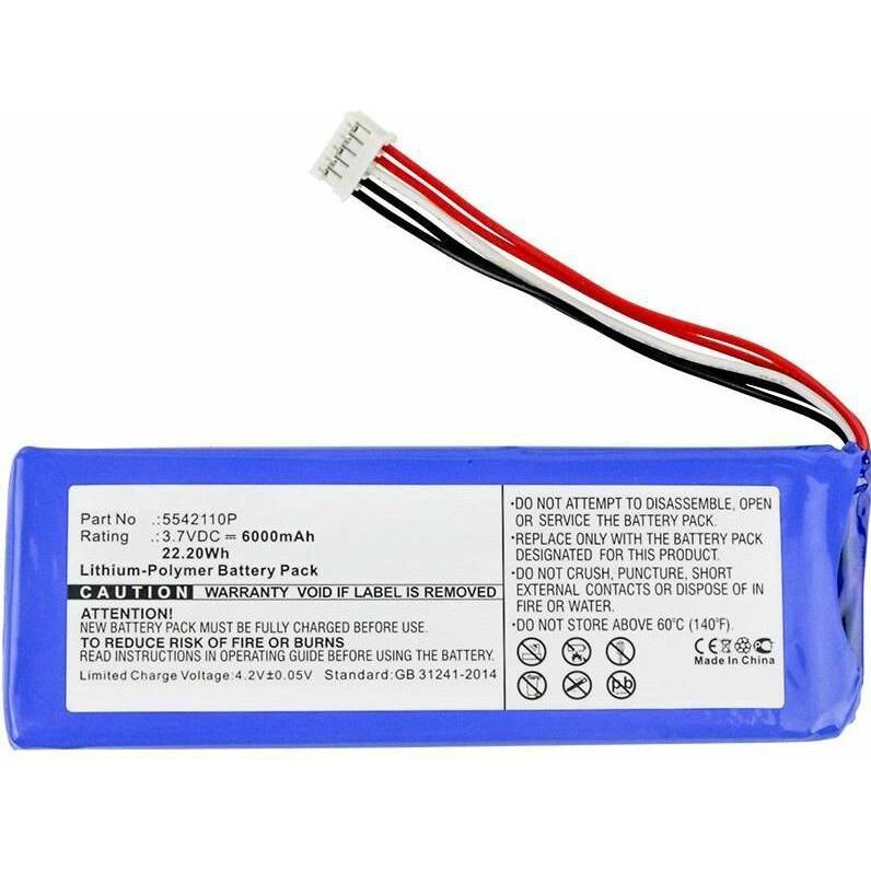 CoreParts Battery for Jbl Speaker (1 Zellen, 6000 mAh), Notebook Akku, Blau