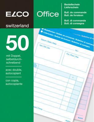 Elco Durchschreibeblock Lieferschein/Bestellellung A6 4-sprachig 50Blatt (50 x)