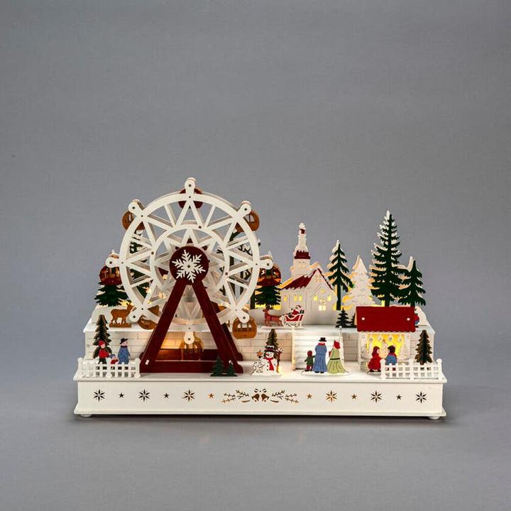 Image du produit Konstsmide LED Holzsilhouette Riesenrad 28.5 cm x 45 cm