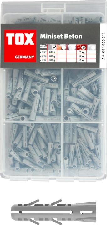 Actual product image Tox Standard-Sortiment Miniset Beton (245 pcs.)