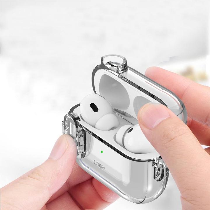 Image du produit Tech-Protect Headphone case Apple SLIM HOOK APPLE AIRPODS PRO 1 / 2 Transparent (Sac pour écouteurs)