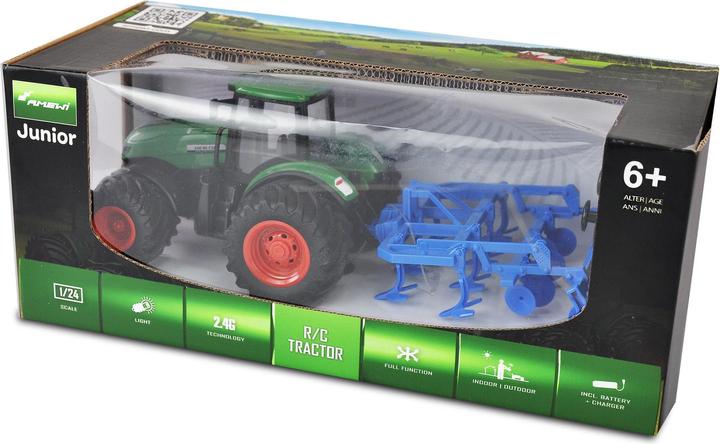 Produktbild Amewi Traktor mit Grubber, Grün 1:24, RTR (RTR Ready-to-Run)