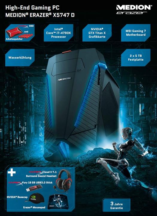 Actual product image Medion Erazer Limited Edition (960 GB, 32 GB, Intel Core i7-4790K)