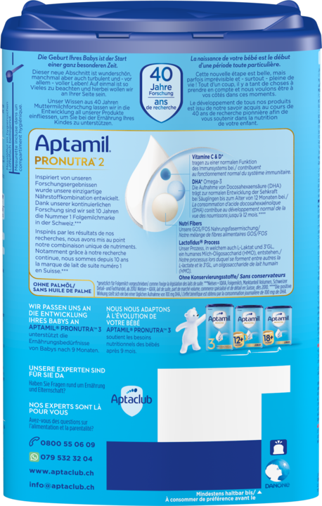 Immagine prodotto Aptamil Pronutra 2 (800 g, da 6 m.)