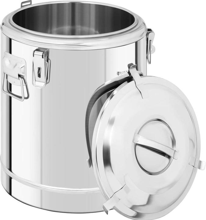 Produktbild Royal Catering Thermobehälter Edelstahl Thermobox Warmhaltebehälter Speisen Ablasshahn 22,5 L (22.50 l)