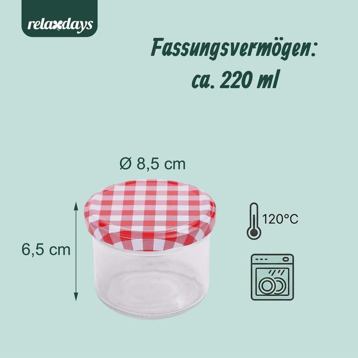 Produktbild Relaxdays Einmachgläser-Set (0.22 l)