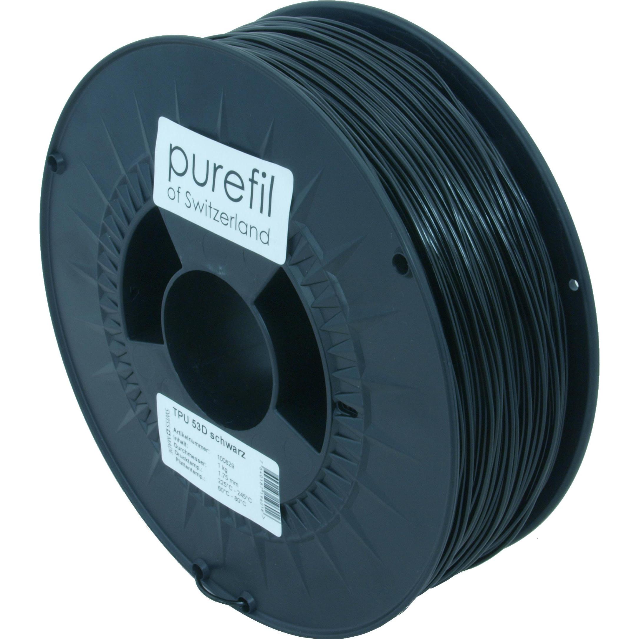 Thumbnail - Purefil Filament (ASA, 1.75 mm, 1000 g, Schwarz), 3D Filament, Schwarz