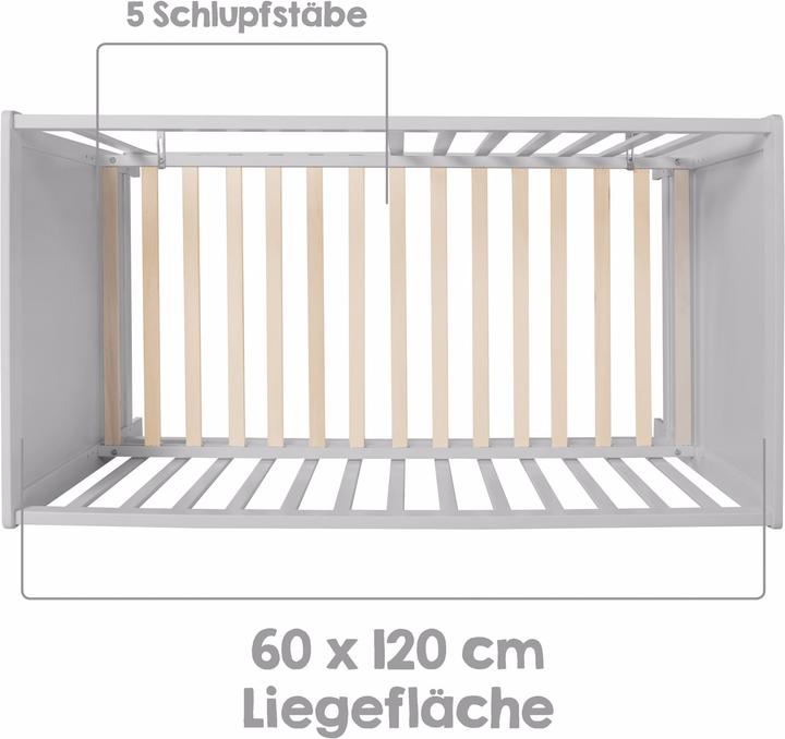 Image du produit Roba Lit d'appoint, 60 x 120 cm avec matelas (60 x 120 cm)