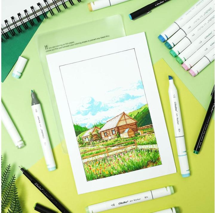 Image du produit Ohuhu Marqueurs d'art Oahu (Multicolore, 80 x)