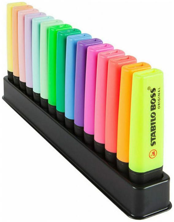 Produktbild STABILO BOSS ORIGINAL Textmarker (Mehrfarbig, 5 mm, 15 x)