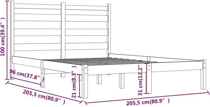 Image du produit vidaXL Bettrahmen (200 x 200 cm)