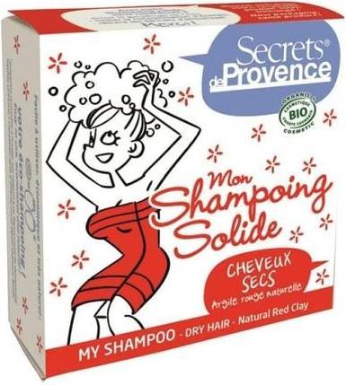 Actual product image Secrets de Provence Solid organic shampoo dry hair red clay - 85g - (Solid shampoo, 85 g)