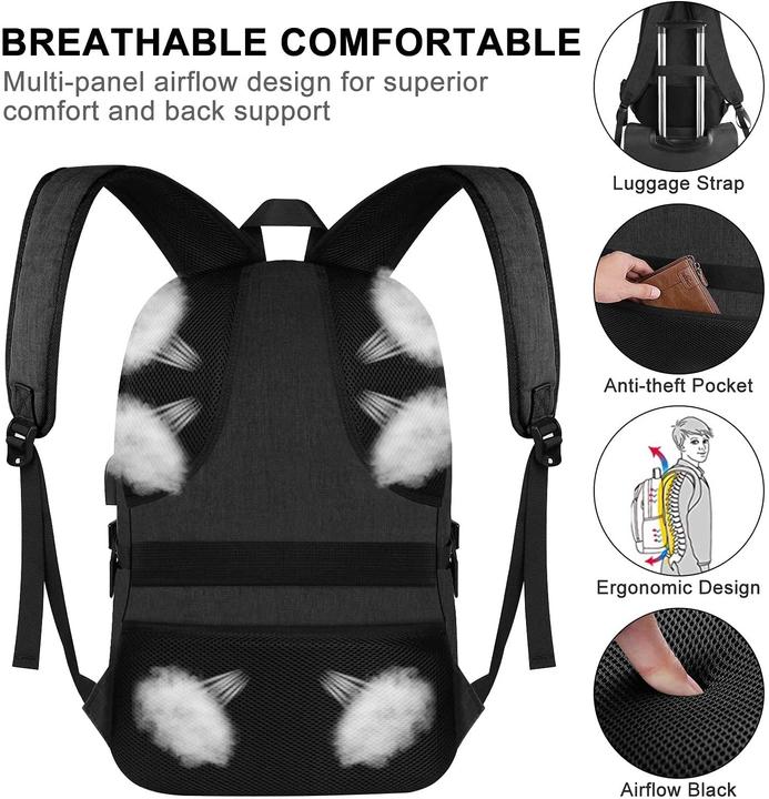 Actual product image Ambor Laptop backpack men, 17.3 inch with USB