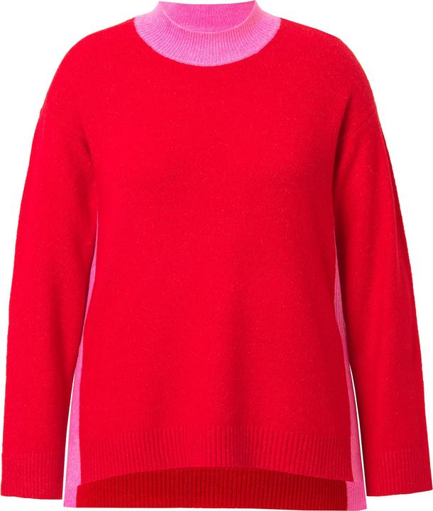 Produktbild Ulla Popken Pullover, Farbkontrast, Stehkragen, Langarm (62)