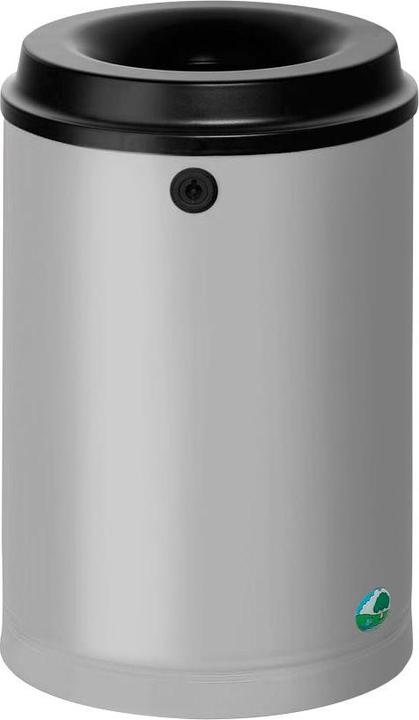 Actual product image VAR Wall-mounted waste bin wastepaper bin wall unit 15 l silver lockable and made of galvanised (15 l)