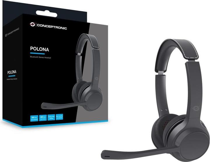 Immagine prodotto Conceptronic Auricolare Bluetooth senza fili con stazione di ricarica bw (Senza fili, USB-C)