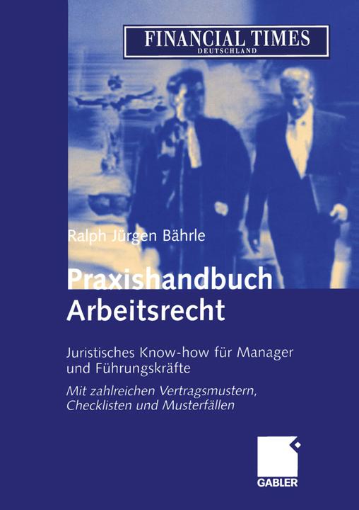 Produktbild Praxishandbuch Arbeitsrecht (Deutsch, Ralph Jürgen Bährle, 2012)