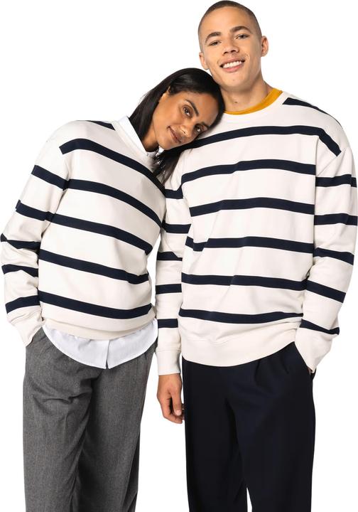 Image du produit Native Spirit Sweatshirt écoresponsable rayures à épaules tombantes (S)