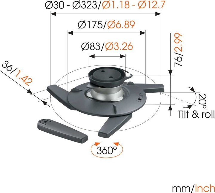 Actual product image Vogels Epc-6545 (Ceiling)