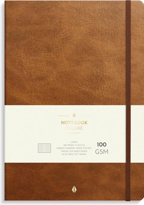 Image du produit Mayland-Burde Burde carnet de notes Deluxe B5 marron (B5, À rayures, Couverture rigide)