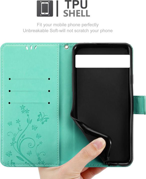 Actual product image Cadorabo Case for Google Pixel 7A Flower Book (Google Pixel 7a)