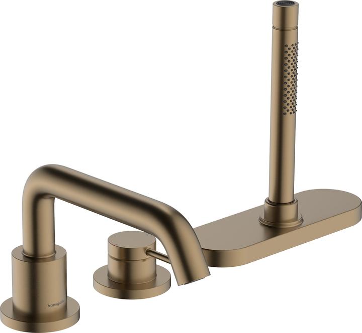 Produktbild hansgrohe Tecturis S Einhebel-Wannenrandmischer, 3-Loch, mit sBox, Ausladung 194mm, 73447