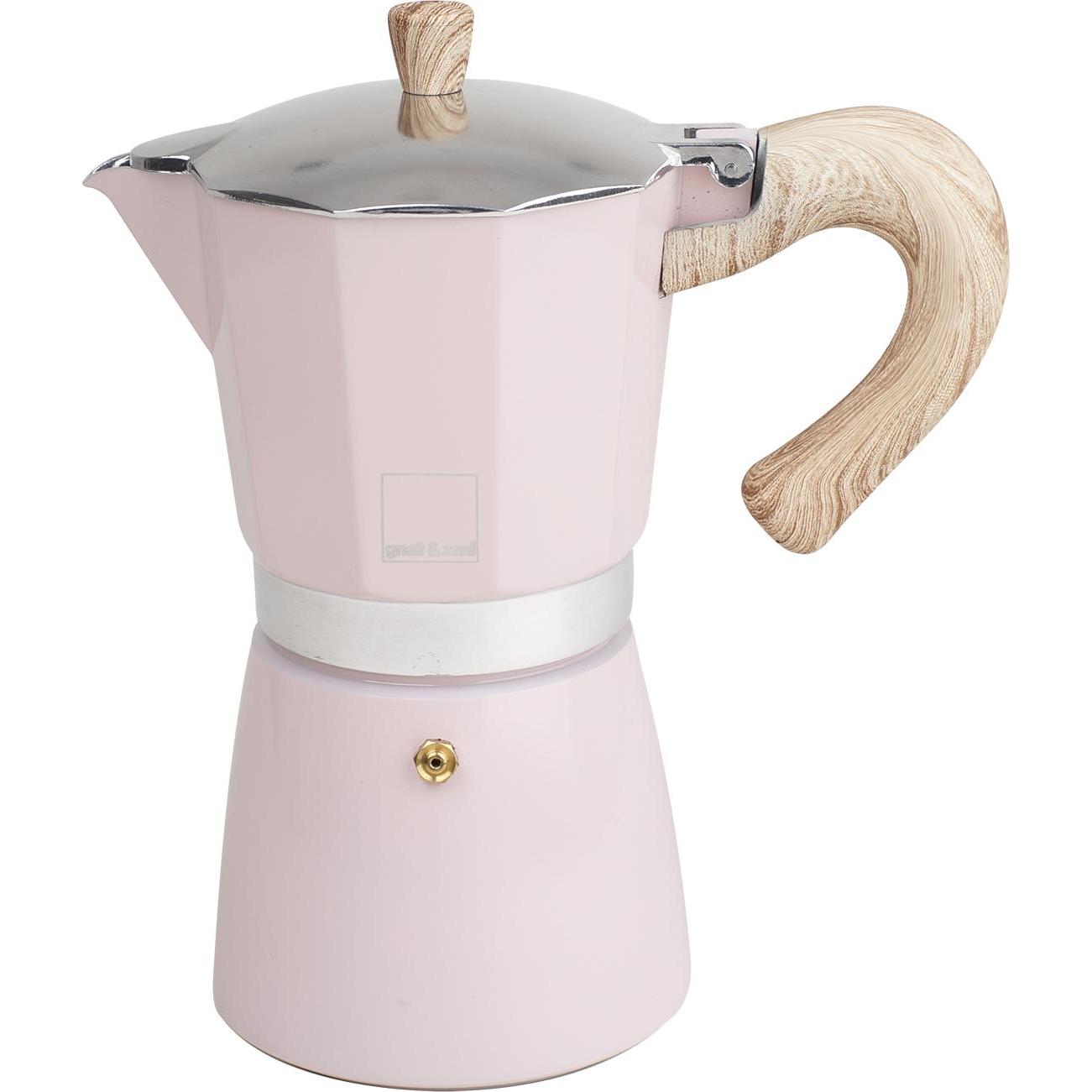 Profino Venezia - Espressokocher, rosa, 9 Tassen, Espressokocher, Rosa