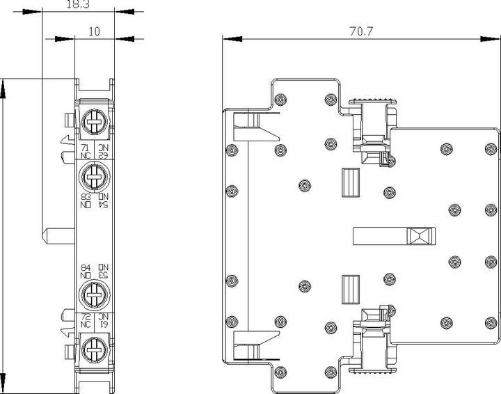 Produktbild Siemens Aux switch block,1NO+1NC,S3-S12,2-Pole