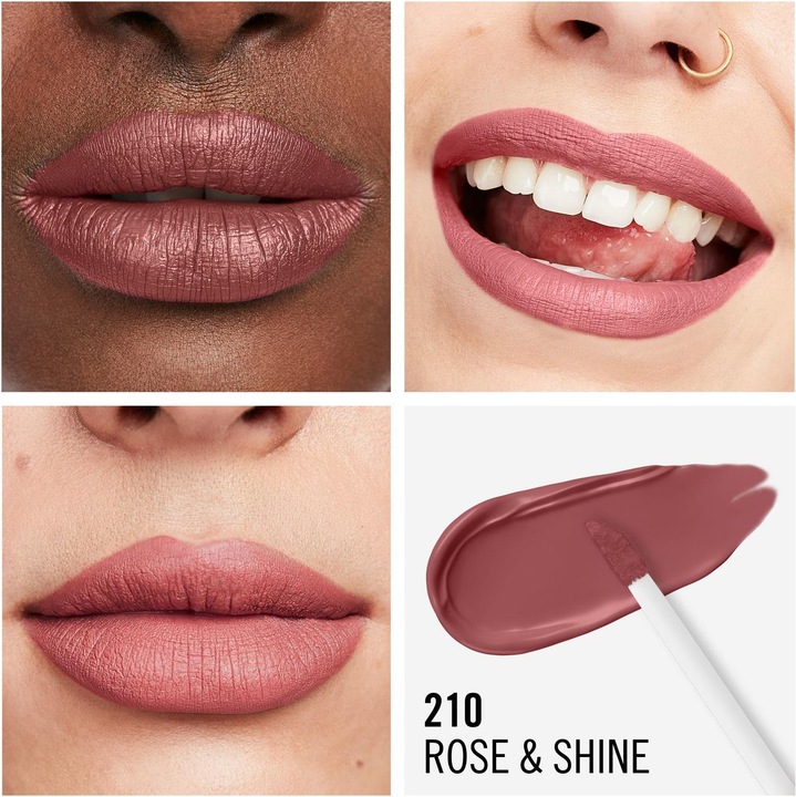 Immagine prodotto Rimmel London Colore labbra liquido Mega Matte a lunga durata (210 Rose & Shine)