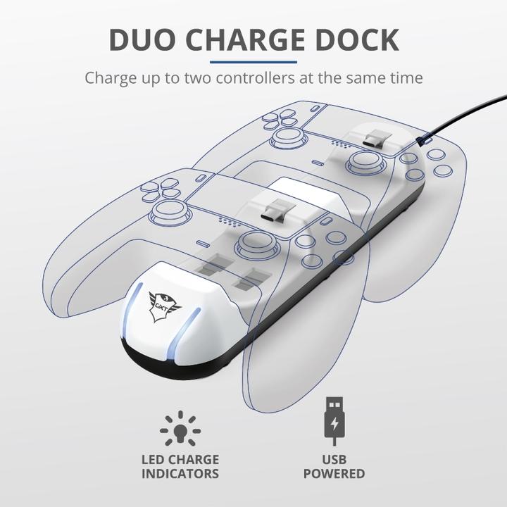 Actual product image Trust Controller charging station GXT 251 Duo for PS5 (PS5)