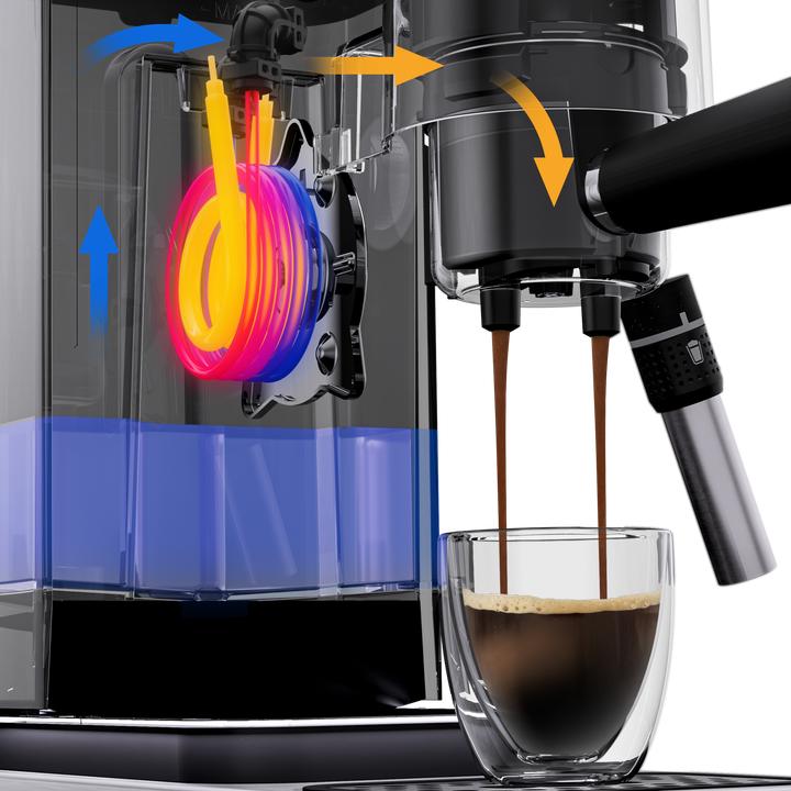 Produktbild WMF Lumero Espresso Siebträgermaschine, Deep Black