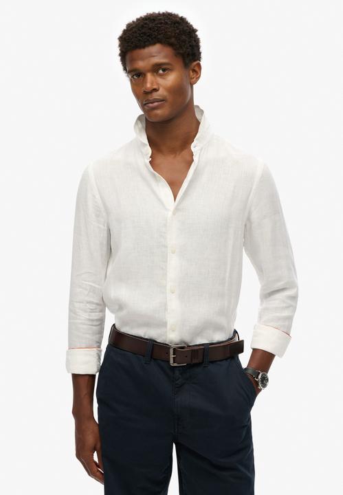 Actual product image Superdry VACATION L/S LINEN SHIRT Heren Overhemd (M)