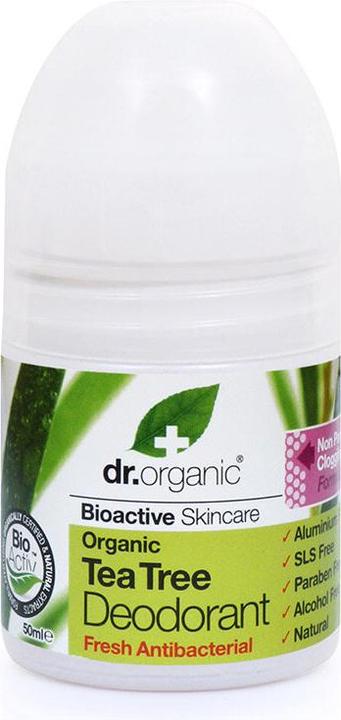 Produktbild Dr. Organic BIOACTIVE ORGANIC tea tree deodorant roll-on 50 ml (Roll-on, 50 ml)