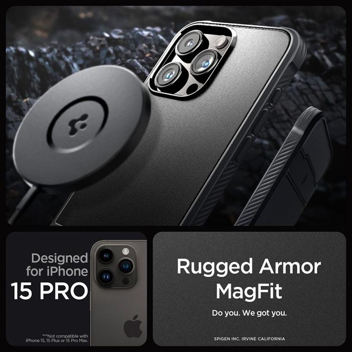 Produktbild Spigen Rugged Armor (MagFit) (Apple iPhone 15 Pro)
