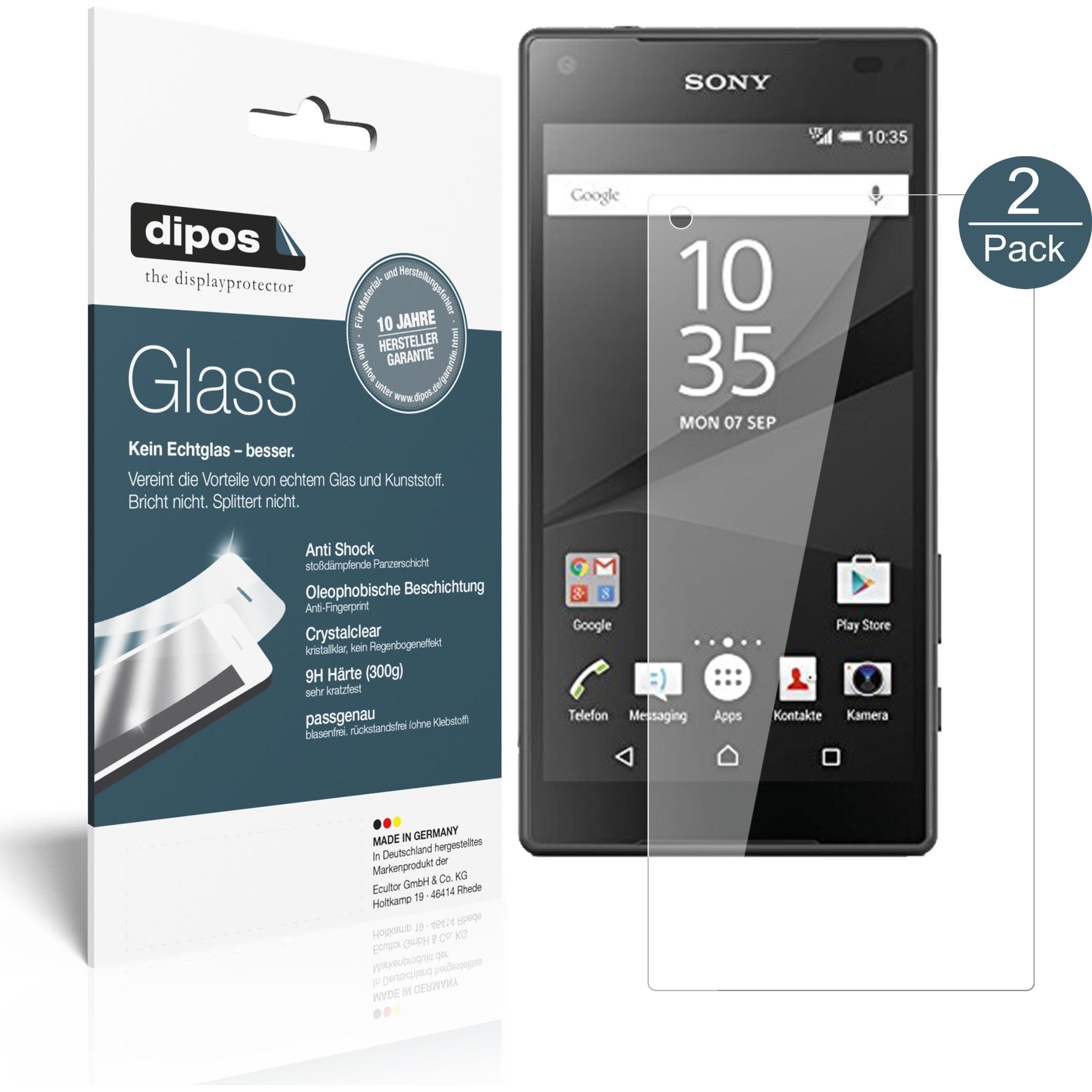 Dipos Displayschutz Anti-Shock (1 Stück, Sony Xperia Z5 Compact), Smartphone Schutzfolie, Transparent
