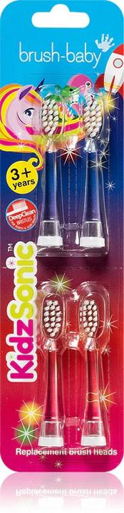 Produktbild Brush-Baby KidzSonic Rocket and Unicorn Replacement Brush Heads Age 3 (4x)