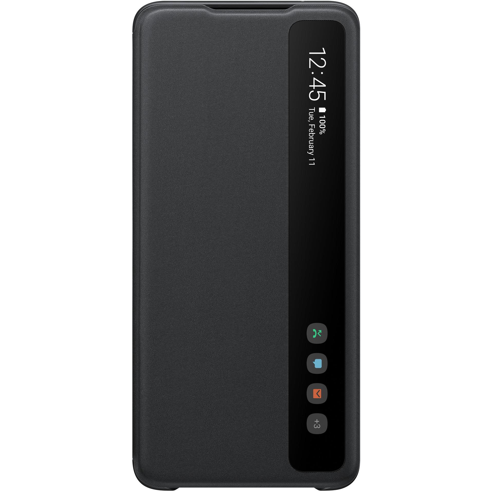 Samsung Clear View Cover (Samsung Galaxy S20 Ultra), Smartphone Hülle, Schwarz