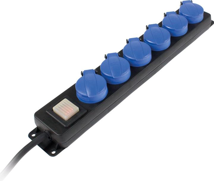 Actual product image As - Schwabe Verteilersteckdose mit Schalter (6x, CEE 7/3, 1.50 m)