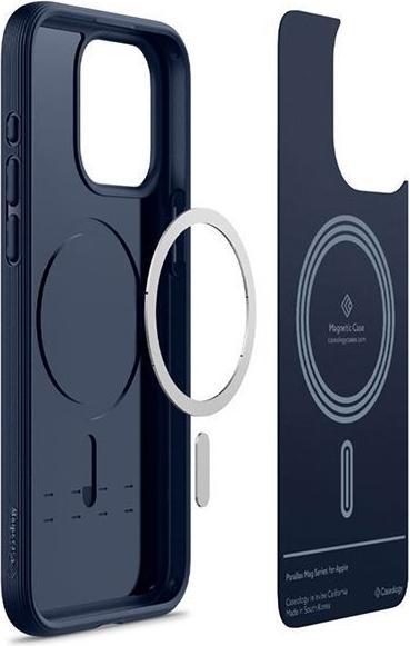 Actual product image Caseology Parallax MAG iPhone 15 Pro Max 6.7" Magsafe Granatowy/Midnight Blue ACS06615 (Apple iPhone 15 Pro Max)