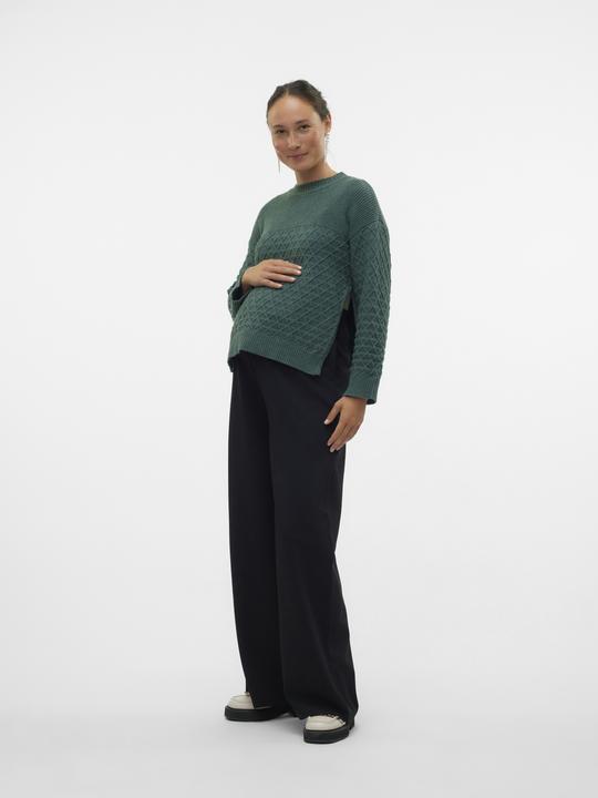 Produktbild Mamalicious Normal geschnitten Rundhals Gerippte Ärmelbündchen Tief angesetzte Schulter Pullover Strickpullover (XXL)