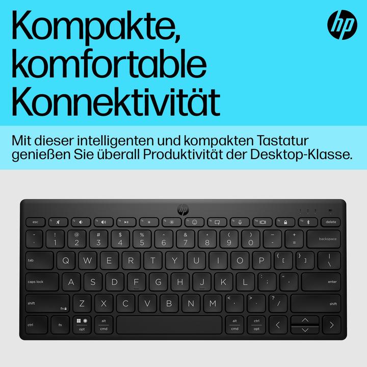 Actual product image HP 350 BLK Compact Multi-Device Keyboard GR (P) (DE, Wireless)