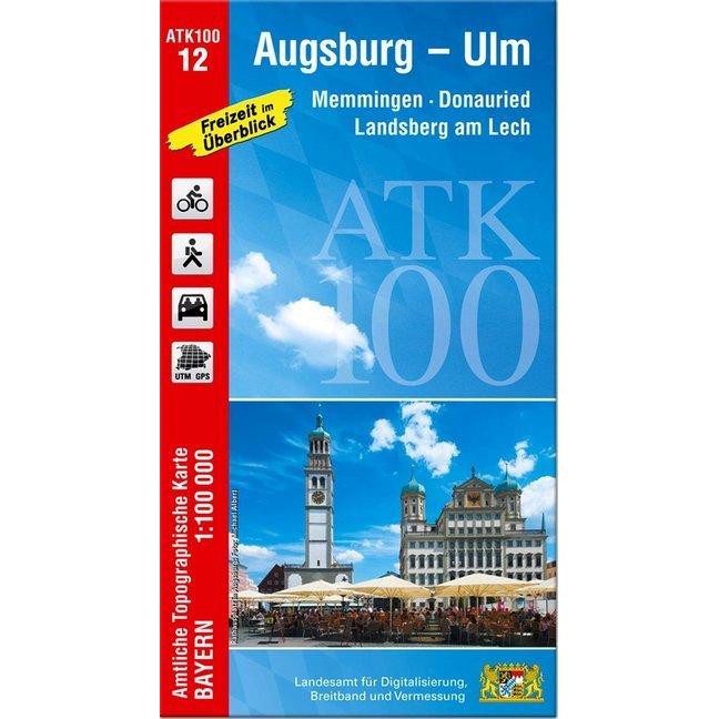 Amtl.Topogr.Kart.Bayern.012 Augsburg, Landkarte