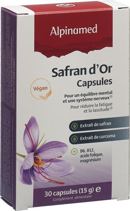Actual product image Alpinamed SAFRAN GOLD capsules (30 Piece, Capsules, 100 g)