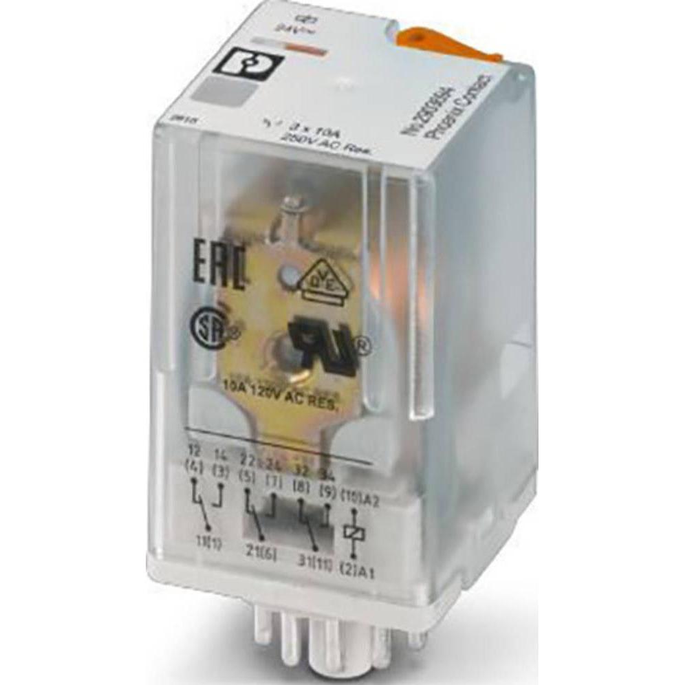 Phoenix Contact REL-OR3 Plug In Power Relay 24AC/3X21, Relais